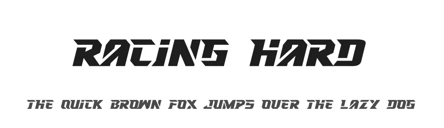 Racing Hard by GFR Creative — Display Font