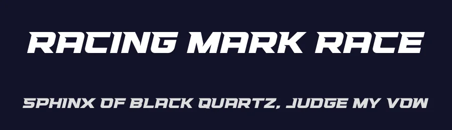 Racing Mark Race by Multype Studio — Display Font — thumbnail 2