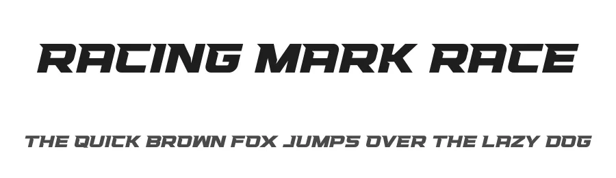 Racing Mark Race by Multype Studio — Display Font