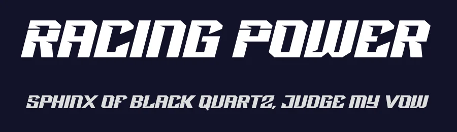 Racing Power by Ronny Studio — Display Font — thumbnail 2