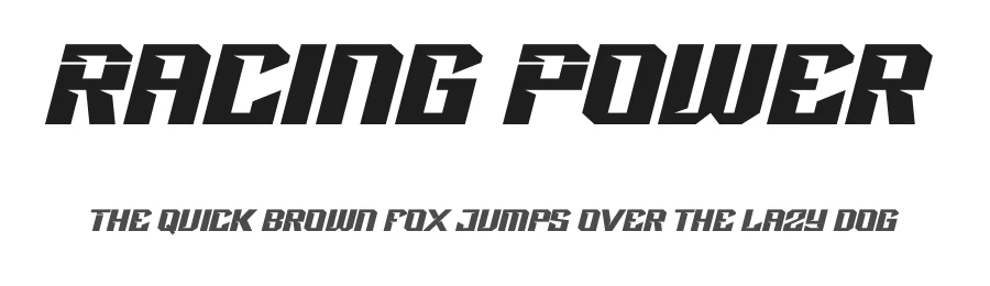 Racing Power by Ronny Studio — Display Font