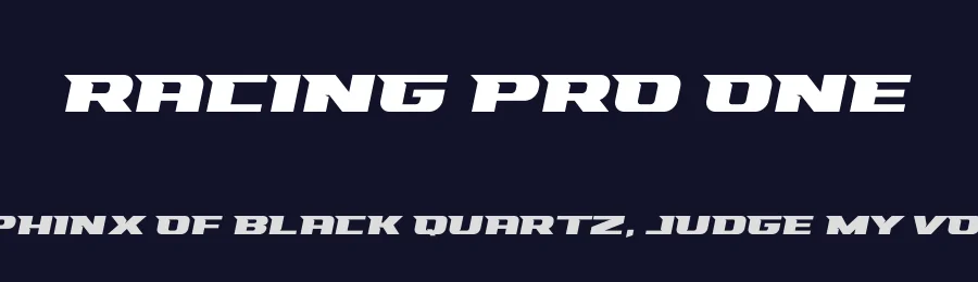 Racing Pro One by Multype Studio — Display Font — thumbnail 2