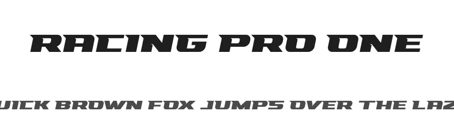 Racing Pro One by Multype Studio — Display Font