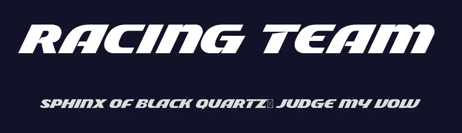 Racing Team by Mocha Frappuccino — Display Font — thumbnail 2