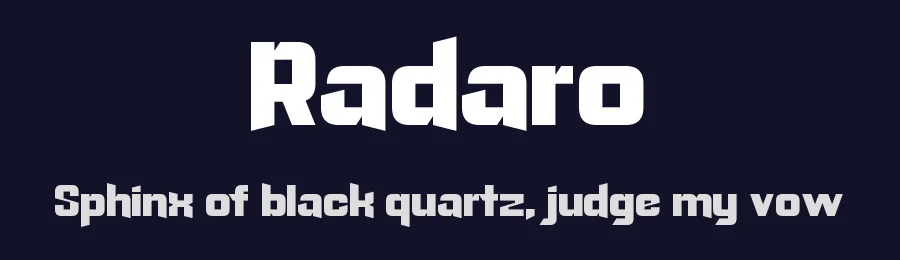 Radaro by Chequered Ink — Display Font — thumbnail 2