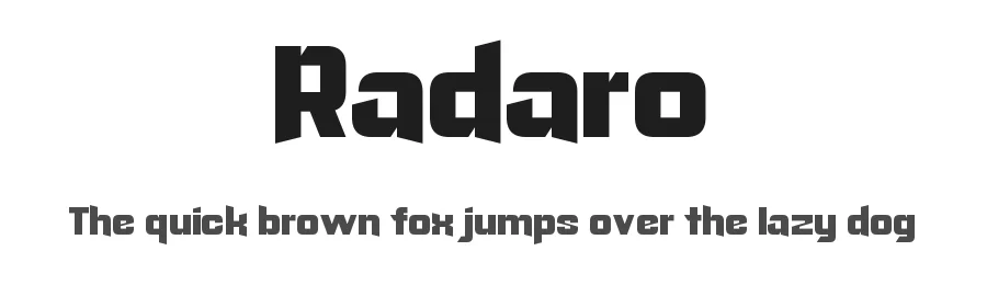 Radaro by Chequered Ink — Display Font