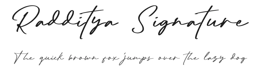 Radditya Signature