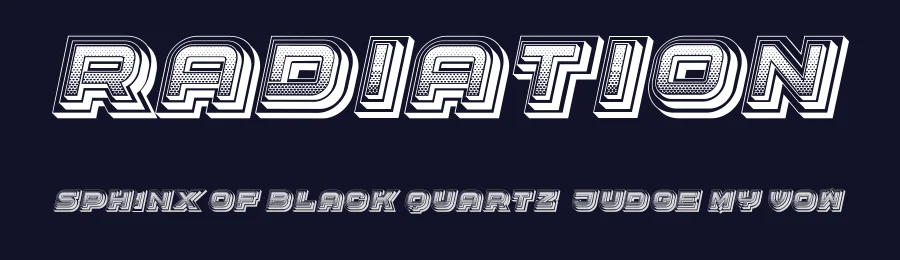 Radiation by Vladimir Nikolic — Display Font — thumbnail 2