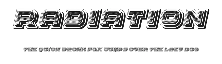 Radiation by Vladimir Nikolic — Display Font
