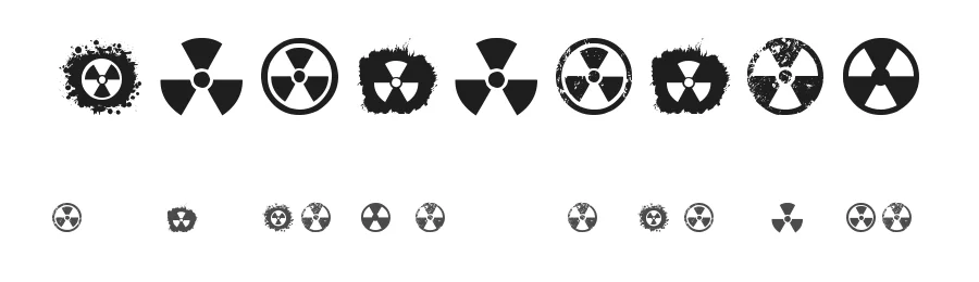 Radiation by D3 — Dingbats Font
