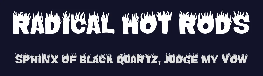 Radical Hot Rods by Woodcutter — Decorative Font — thumbnail 2