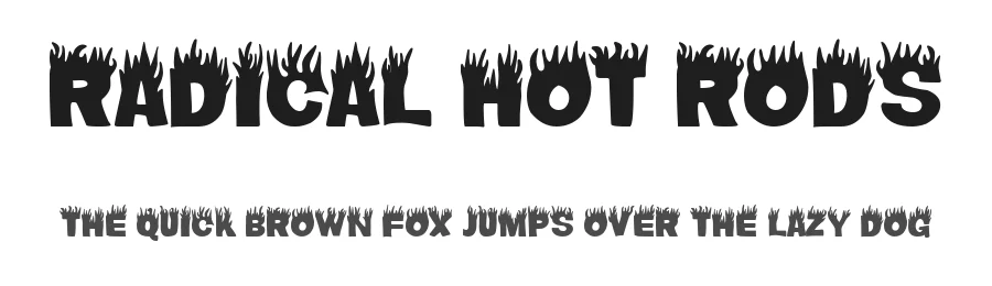 Radical Hot Rods by Woodcutter — Decorative Font