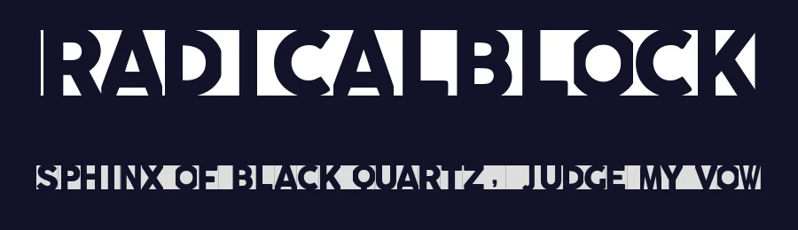 Radicalblock by Woodcutter — Sans Serif Font — thumbnail 2