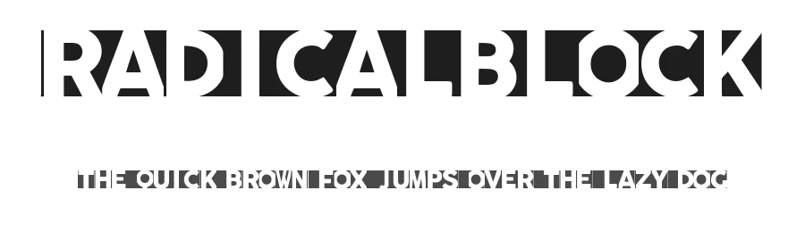 Radicalblock by Woodcutter — Sans Serif Font