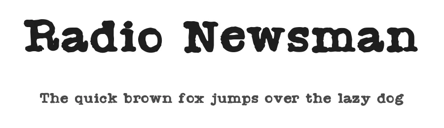 Radio Newsman by Shara Weber — Decorative Font