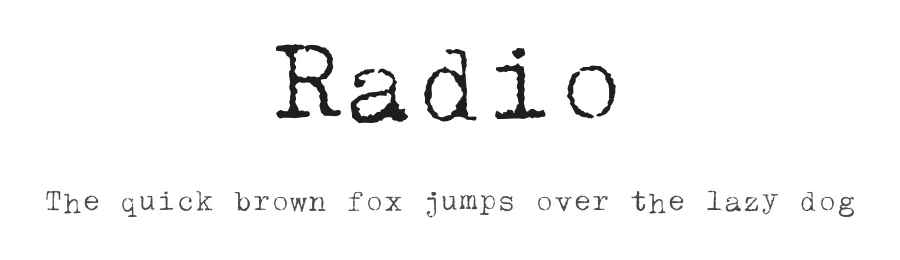 Radio by Aleksandar Stevanov — Decorative Font