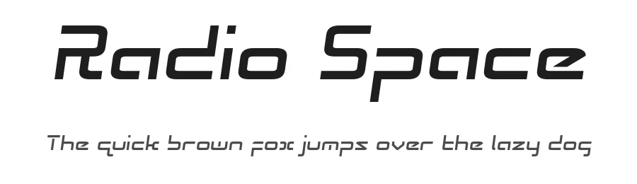 Radio Space by Iconian Fonts — Display Font