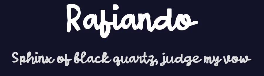 Rafiando by wepfont.com — Script Handwritten Font — thumbnail 2