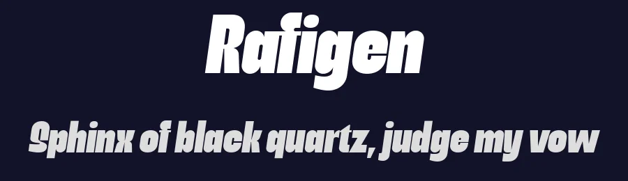 Rafigen by surotype — Sans Serif Font — thumbnail 2