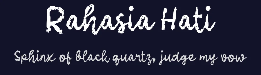 Rahasia Hati by wepfont.com — Script Handwritten Font — thumbnail 2