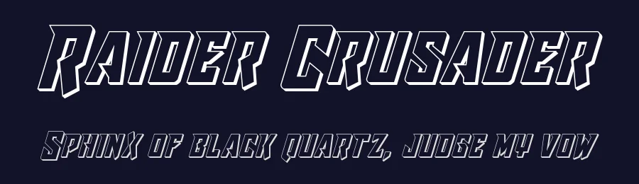 Raider Crusader by Iconian Fonts — Display Font — thumbnail 2