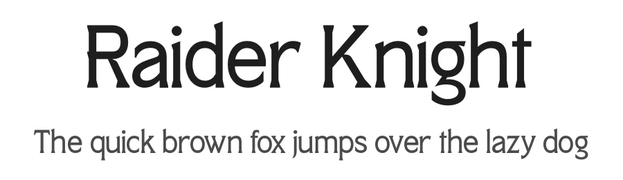 Raider Knight by Storytype Studio — Serif Font
