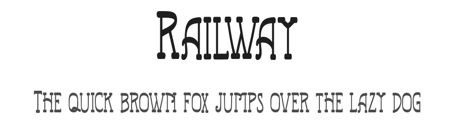 Railway by Vunira Design — Decorative Font
