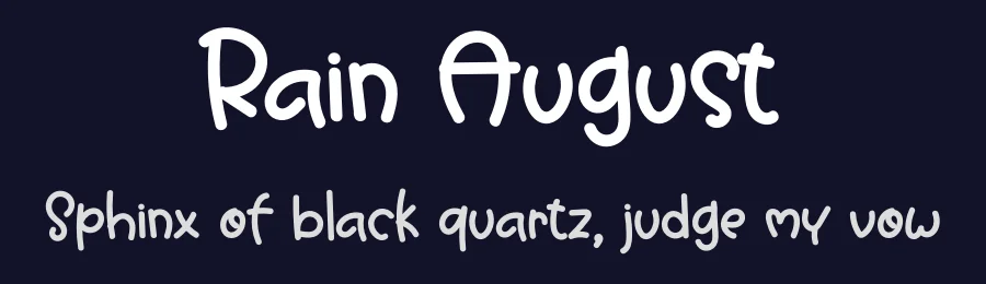 Rain August by Mr.Soon Design — Decorative Font — thumbnail 2