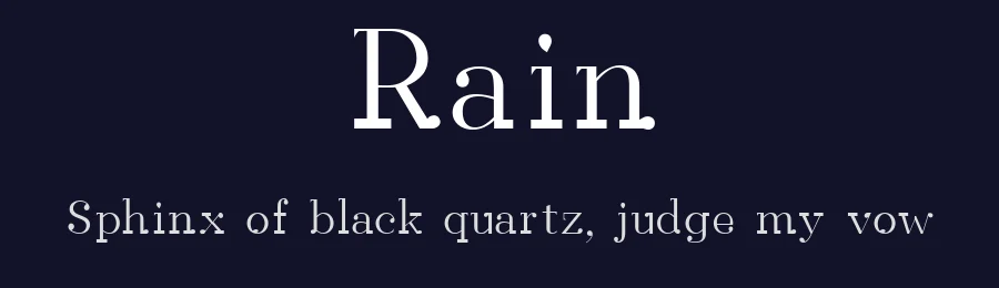 Rain by Sabrina Mencarelli — Decorative Font — thumbnail 2