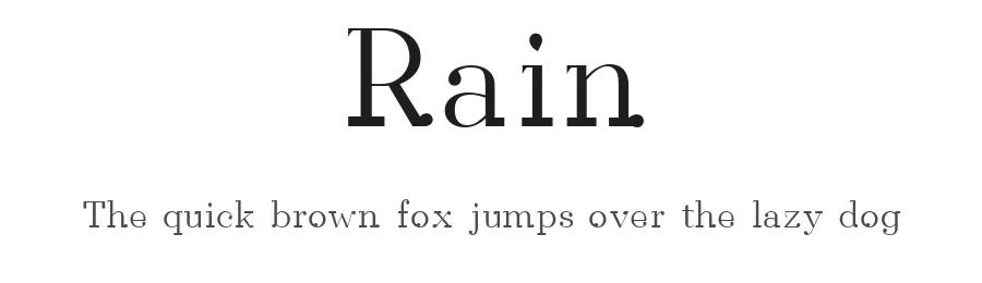 Rain by Sabrina Mencarelli — Decorative Font