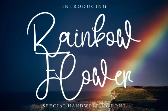Rainbow Flower Font by Garcio by Garcio — Script Handwritten Font