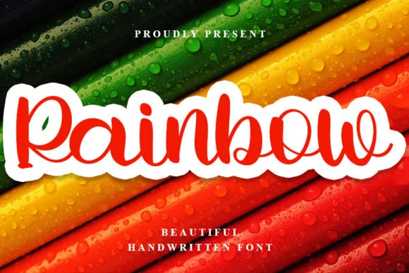Rainbow Font by K_IN Studio by K_IN Studio — Script Handwritten Font