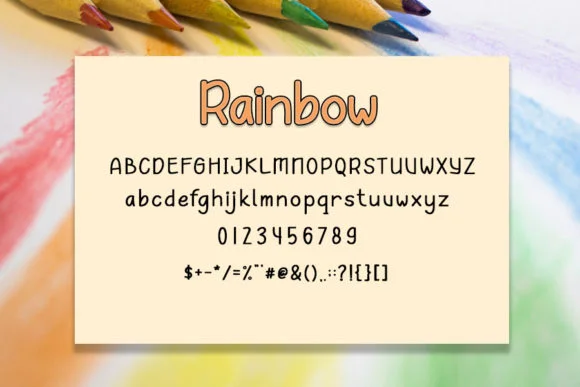 Rainbow Font by shiddiq.art by shiddiq.art — Script Handwritten Font — thumbnail 2