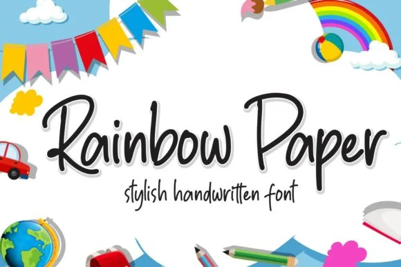 Rainbow Paper Font by Mozatype — Script Handwritten Font