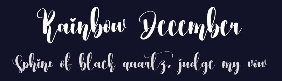Rainbow December by Scratchones — Script Handwritten Font — thumbnail 2