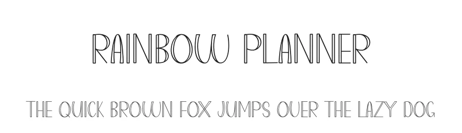 Rainbow Planner by Belina Studio — Decorative Font