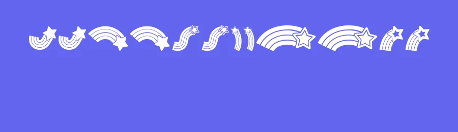 Rainbow Stars by Vladimir Nikolic — Dingbats Font — thumbnail 3