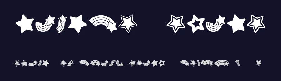 Rainbow Stars by Vladimir Nikolic — Dingbats Font — thumbnail 2