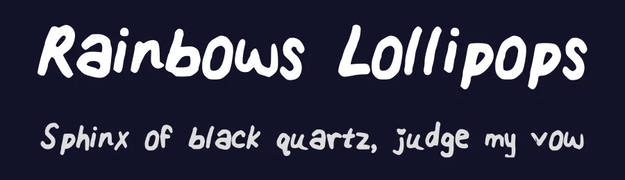 Rainbows Lollipops by Maimoua  Hoang — Script Handwritten Font — thumbnail 2