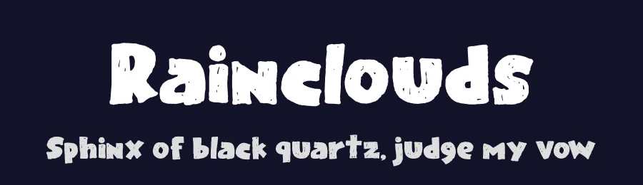 Rainclouds by Hanoded — Decorative Font — thumbnail 2