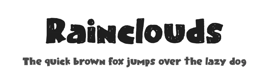 Rainclouds by Hanoded — Decorative Font