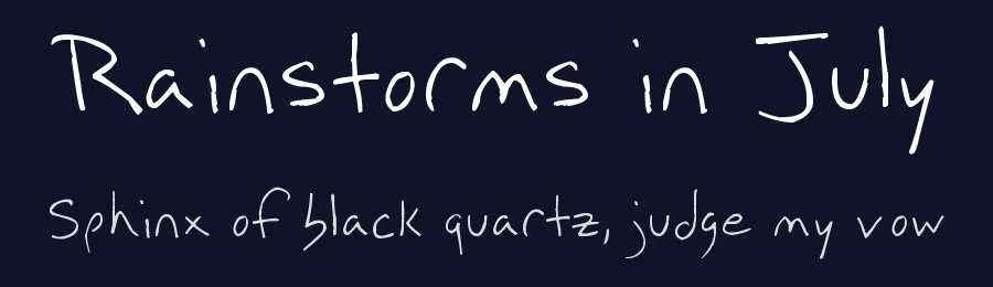 Rainstorms in July by greenraindrops — Script Handwritten Font — thumbnail 2