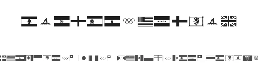 Raise Your Flag by Iconian Fonts — Dingbats Font