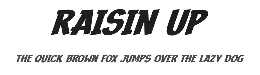 Raisin Up by Gassstype — Decorative Font