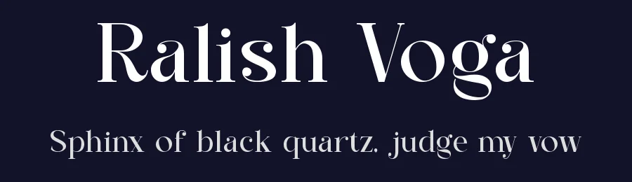 Ralish Voga by Slide Shoot Type — Serif Font — thumbnail 2