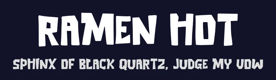 Ramen Hot by Khurasan — Decorative Font — thumbnail 2