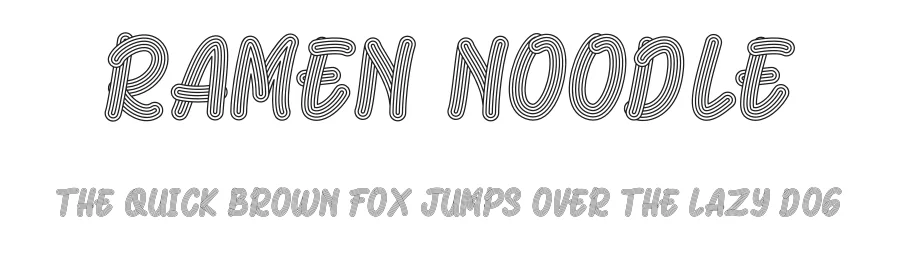 Ramen Noodle by Kotak Kuning Studio — Decorative Font