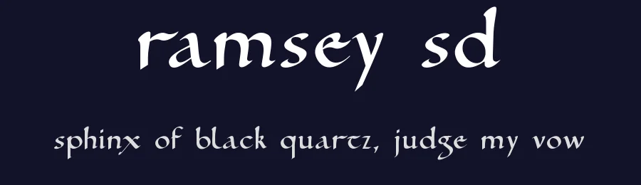 Ramsey SD by Steve Deffeyes — Blackletter Font — thumbnail 2