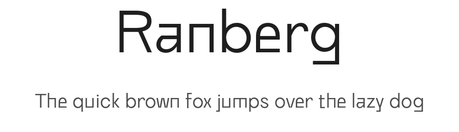 Ranberg by Craft Supply Co. — Sans Serif Font