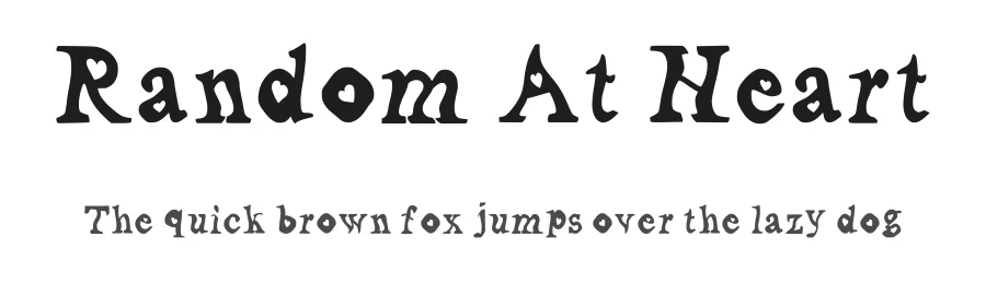 Random At Heart by Laelae — Decorative Font